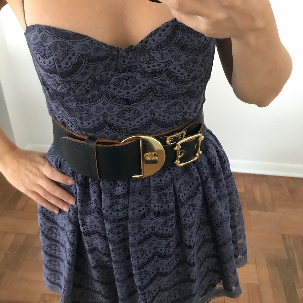 Topshop purple/blue lace mini dress